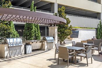 Patio with tables and chairs